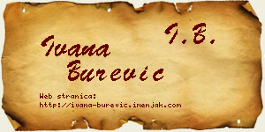 Ivana Burević vizit kartica